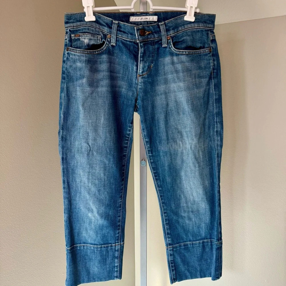 JOE'S JEANS SOCIALITE KICKER STRAIGHT CROPPED JEANS IN HARVEY WASH 28